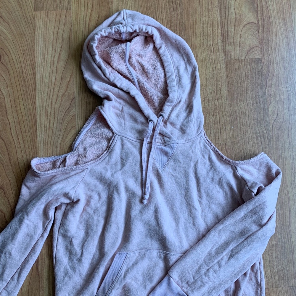 Splendid Off the Shoulder Shoulder Blush Hoodie